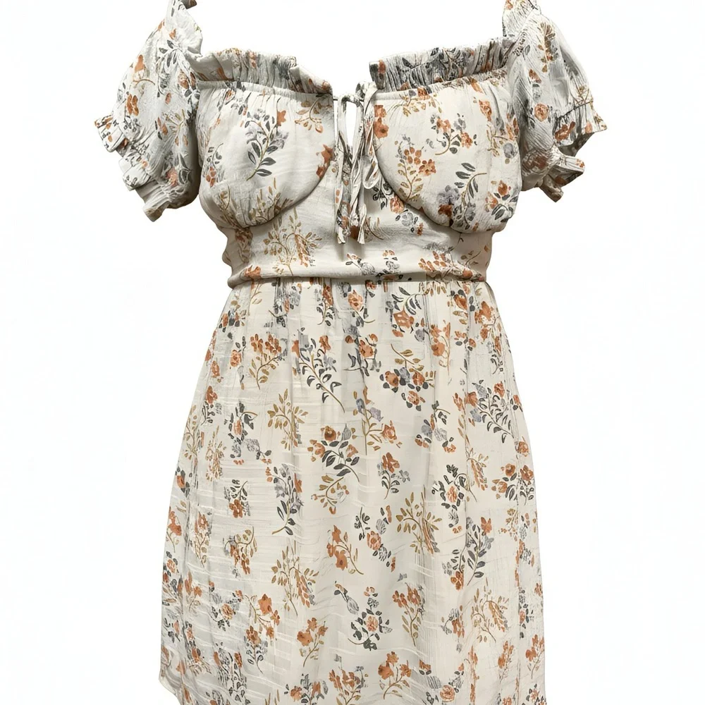 Lulus Floral Summer Dress in Sage Green - Picture 2 of 5